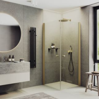 Душевой уголок MaybahGlass MGY-1292-3 90x90см золото